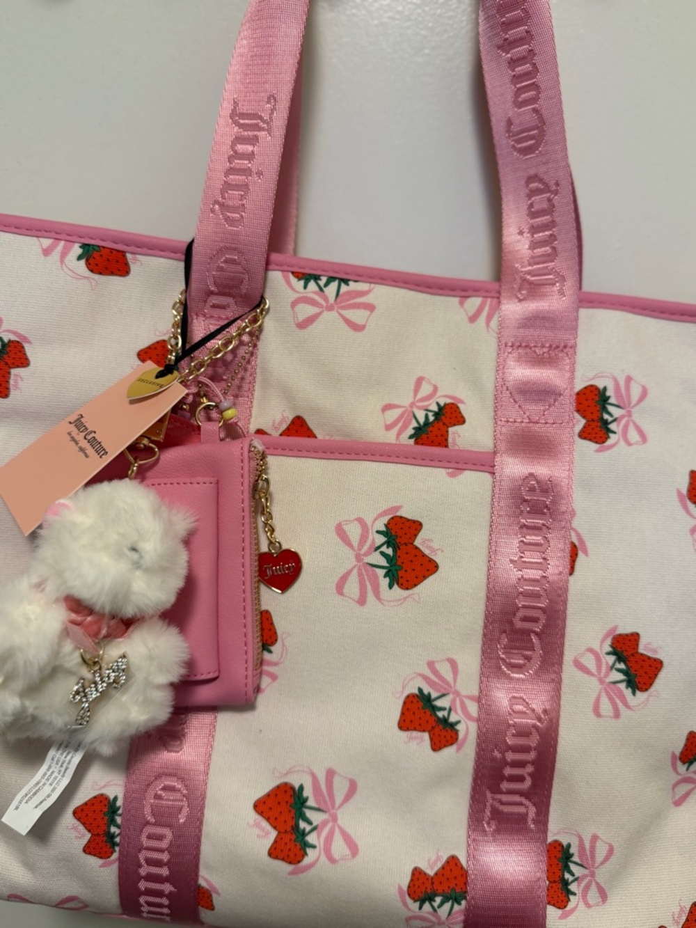 Juicy Couture Retro Strawberry Festival Tote NWT - Picture 9 of 14